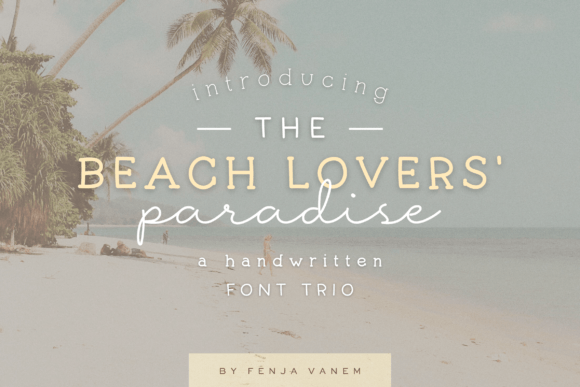 Beach Lovers Paradise Font: Seaside Elegance for Handmade Labels & Printables