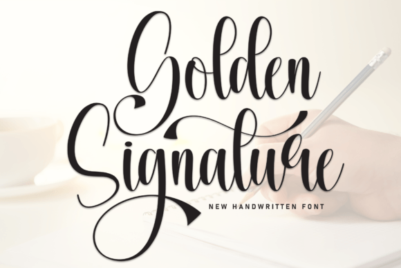 Golden Signature: A Refined Handwritten Font for Digital Branding