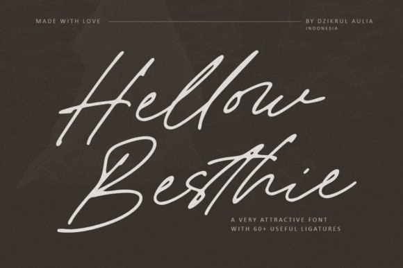 Hellow Besthie: An Elegant Script Font for Editorial Design